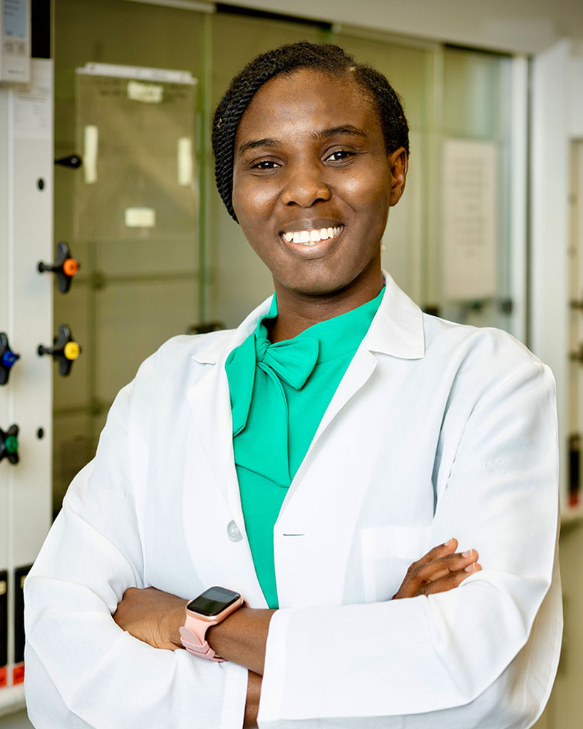 Mary Adesina, a Ph.D. student in cell and molecular biology in the Department of Biology & Biochemistry.
